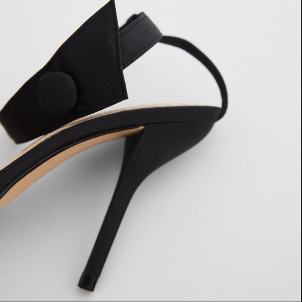 ZARA ANIMAL PRINT LEATHER SLINGBACK STILETTO HEELS - Picture 4 of 11